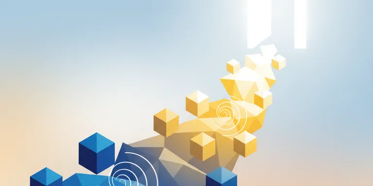 An inspiring, upward-moving graphic symbolizing progress and achievement. Abstract geometric shapes ascend a path, culminating in a glowing, open door or a bright finish line. The color palette is optimistic, with a gradient from grounded blues to hopeful yellows and whites, conveying a journey towards success.